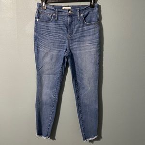 Madewell 10” High Rise Medium Wash Skinny Jeans